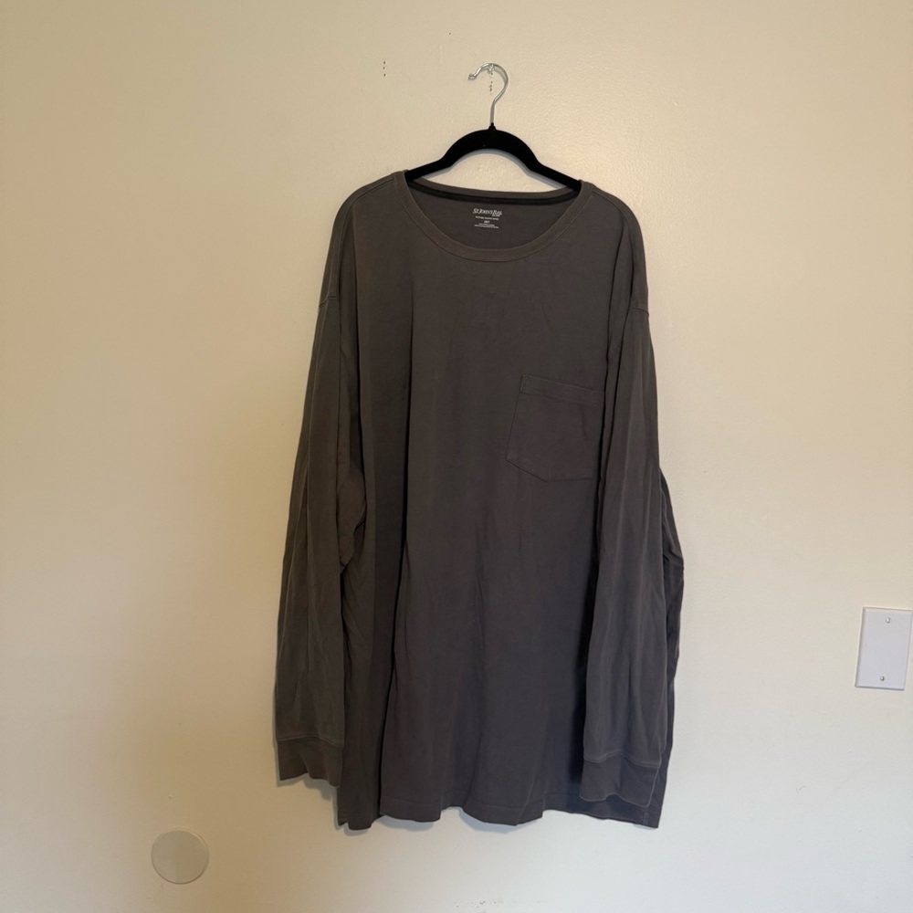 St. John's Bay | Gray Long Sleeve Tee 3XLT